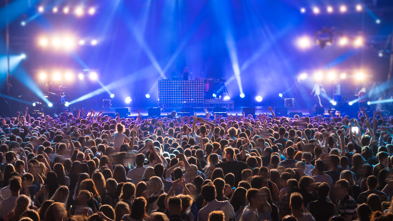 Live concert crowd